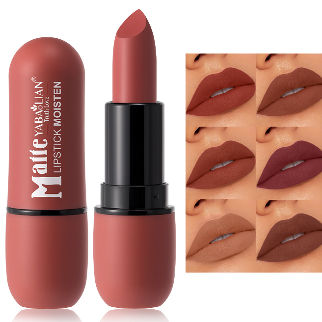 Rouge à Lèvres Velours Mat 6 Teintes - Waterproof & Longue Tenue