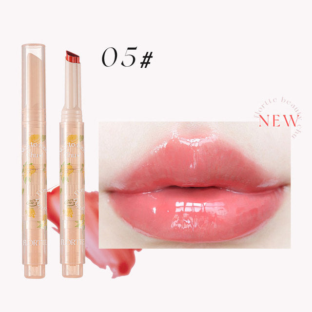 Crayon Rouge à Lèvres FLORTTE First Kiss Love Stick avec Miroir - 13 Teintes