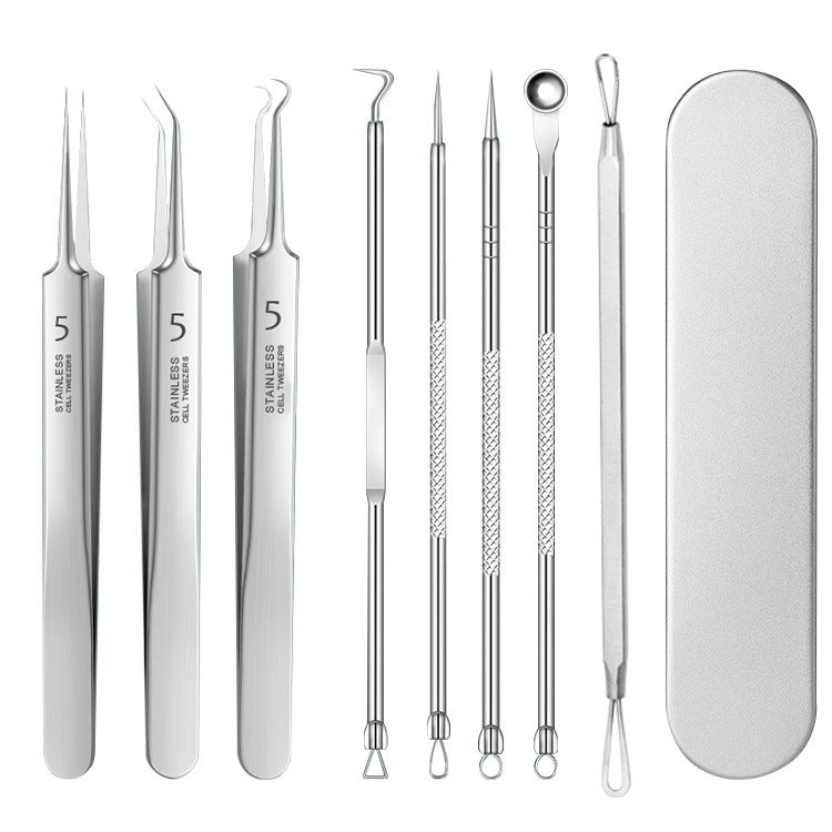 Set d'outils de précision pour l'extraction des boutons pour les soins de la peau