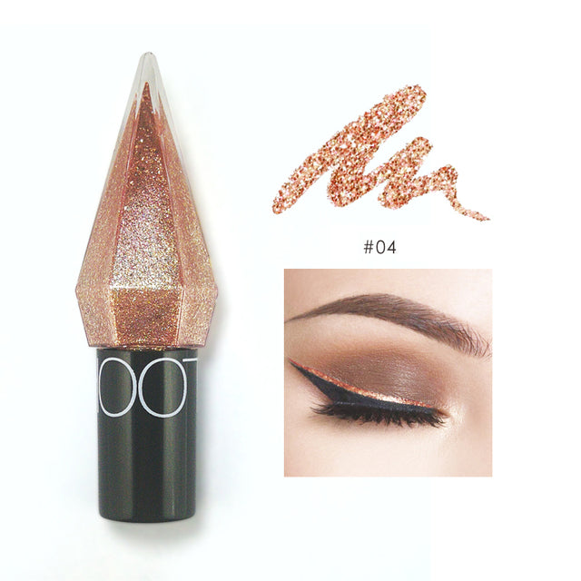 Eyeliner Liquide Métallique Étincelant avec Paillettes