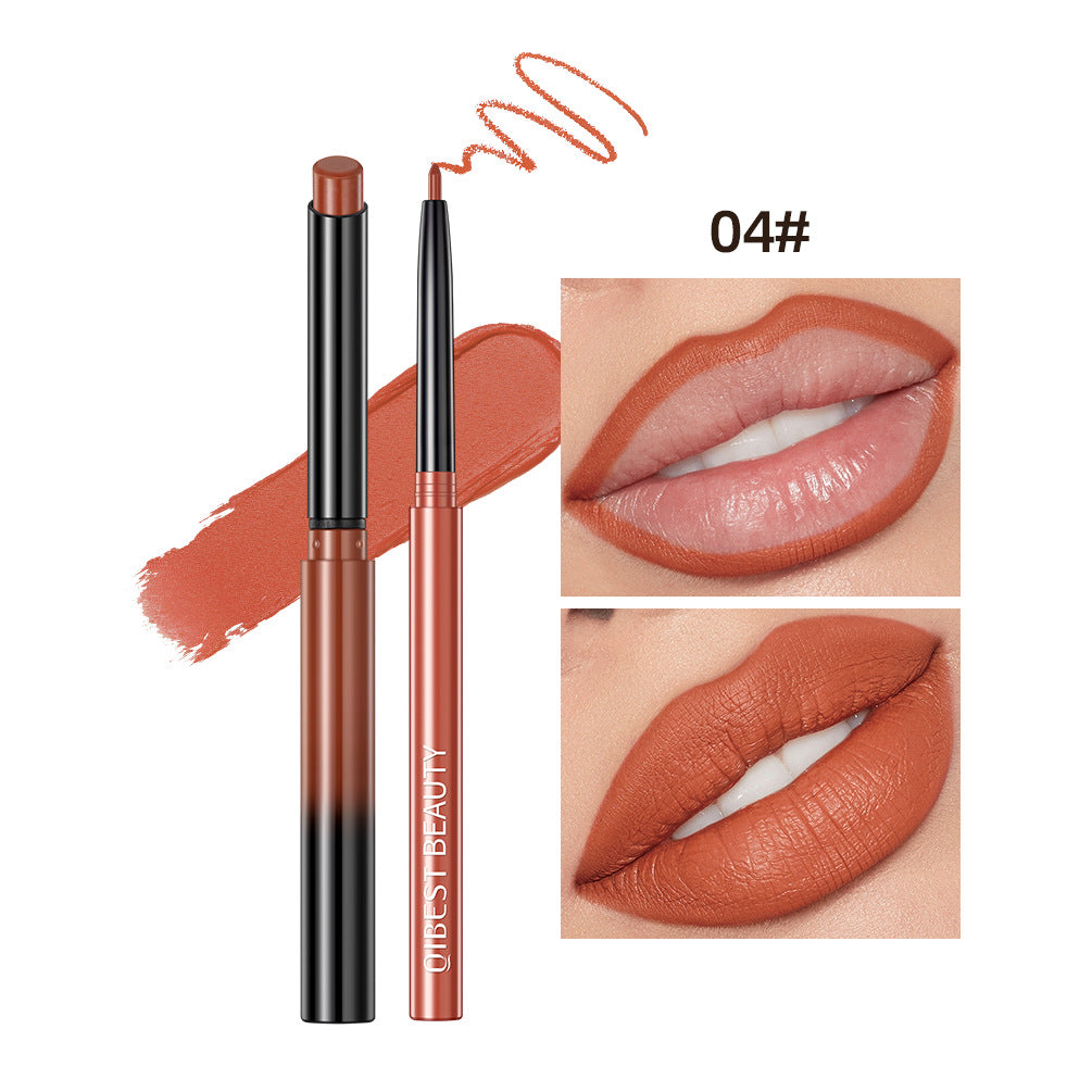 Set Crayons Contour Lèvres Mat Waterproof QIBEST - 12 Teintes Nude