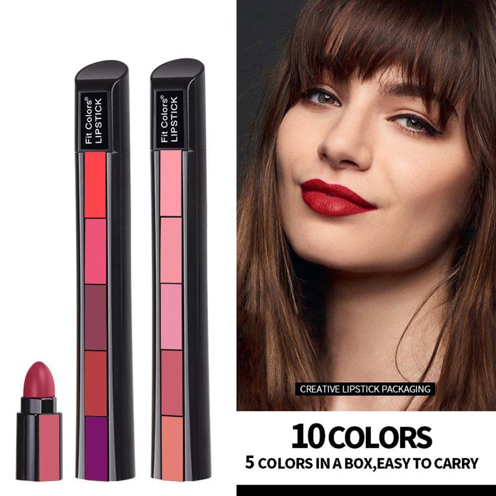 Coffret 5 Rouges à Lèvres Mat Velours - Formule Sans Transfert