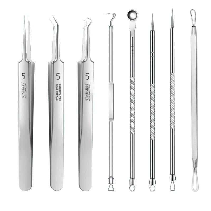 Set d'outils de précision pour l'extraction des boutons pour les soins de la peau