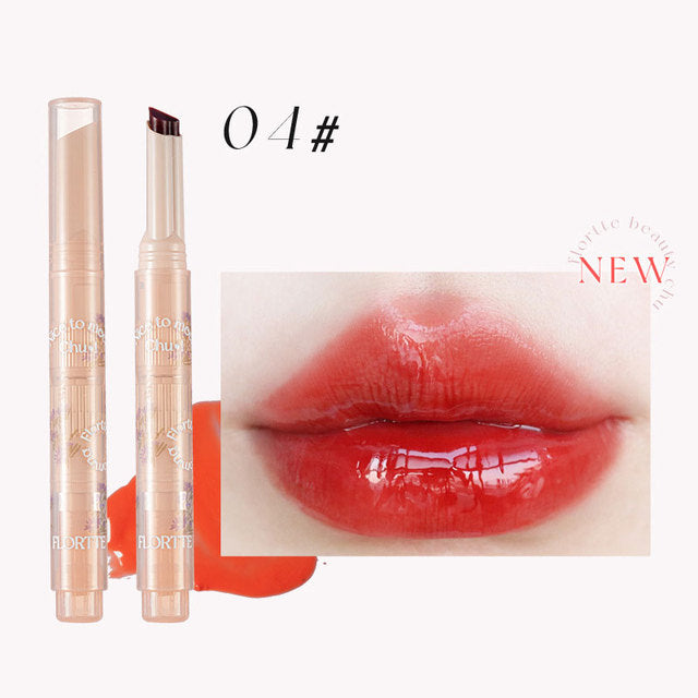 Crayon Rouge à Lèvres FLORTTE First Kiss Love Stick avec Miroir - 13 Teintes