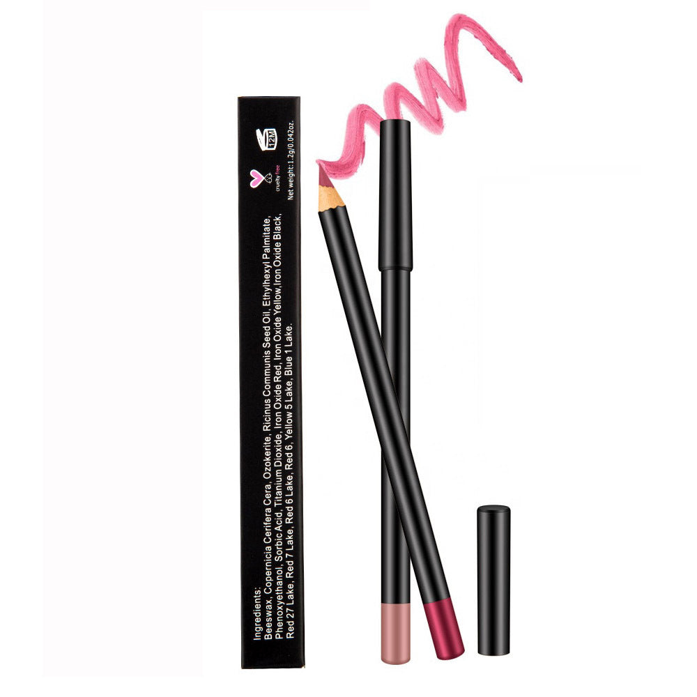 Crayons Contour Lèvres Waterproof Bois Noir - 12 Teintes 3g