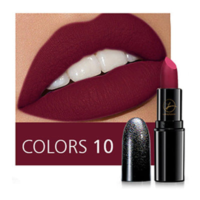 Rouge à Lèvres Mat Longue Tenue Effet Pailleté - 6 Styles