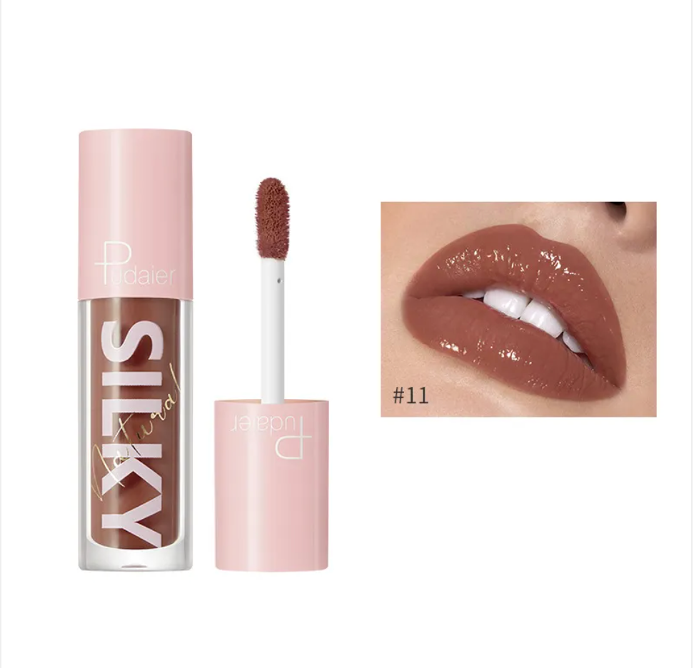 Gloss Lèvres Effet Miroir à l'Eau & Vitamine C – 16 Teintes