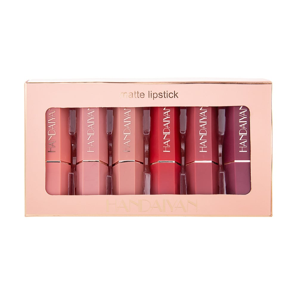Coffret Cadeau 6 Rouges à Lèvres Mat - Formule Sans Transfert 142g