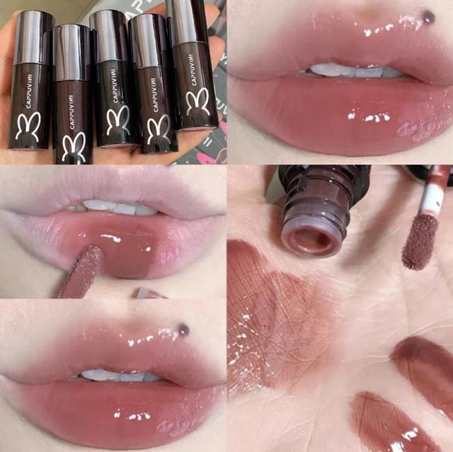 Gloss Jelly Lèvres Couleur Milk Tea - Soin Waterproof 8 Teintes