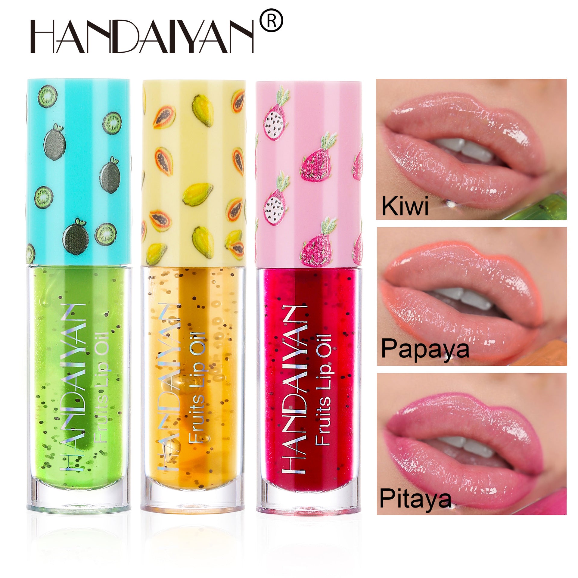 Huile Lèvres HANDAIYAN Série Fruits - Soin Hydratant