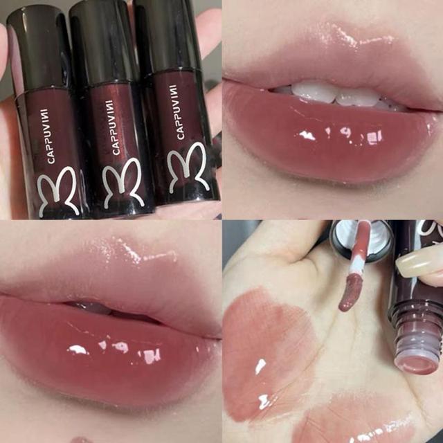 Gloss Jelly Lèvres Couleur Milk Tea - Soin Waterproof 8 Teintes