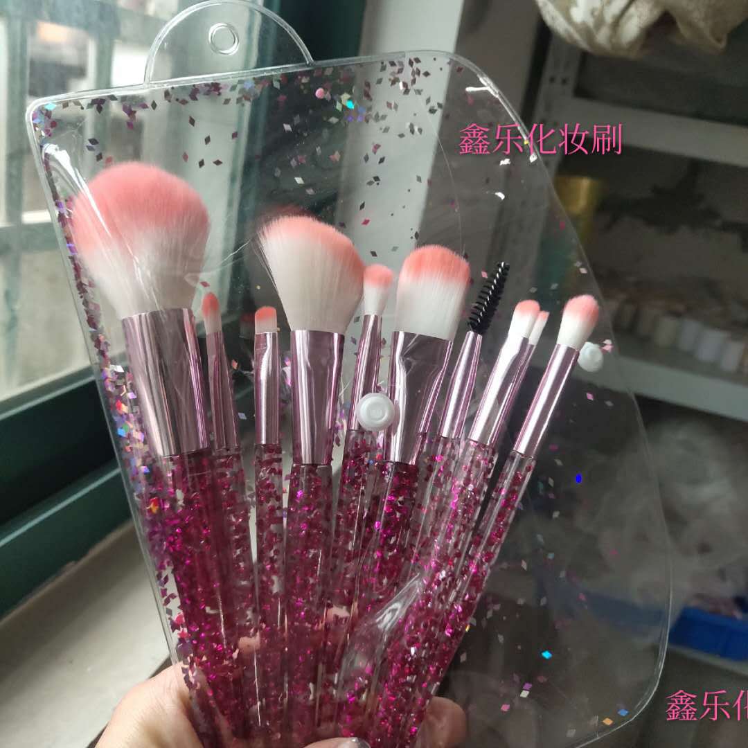 Ensemble de 10 pinceaux de maquillage pour beauté et mélange