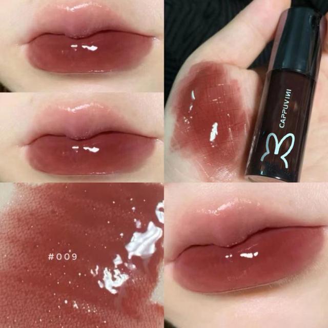 Gloss Jelly Lèvres Couleur Milk Tea - Soin Waterproof 8 Teintes