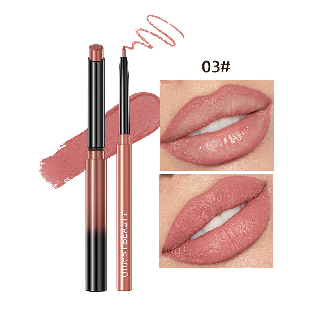 Set Crayons Contour Lèvres Mat Waterproof QIBEST - 12 Teintes Nude