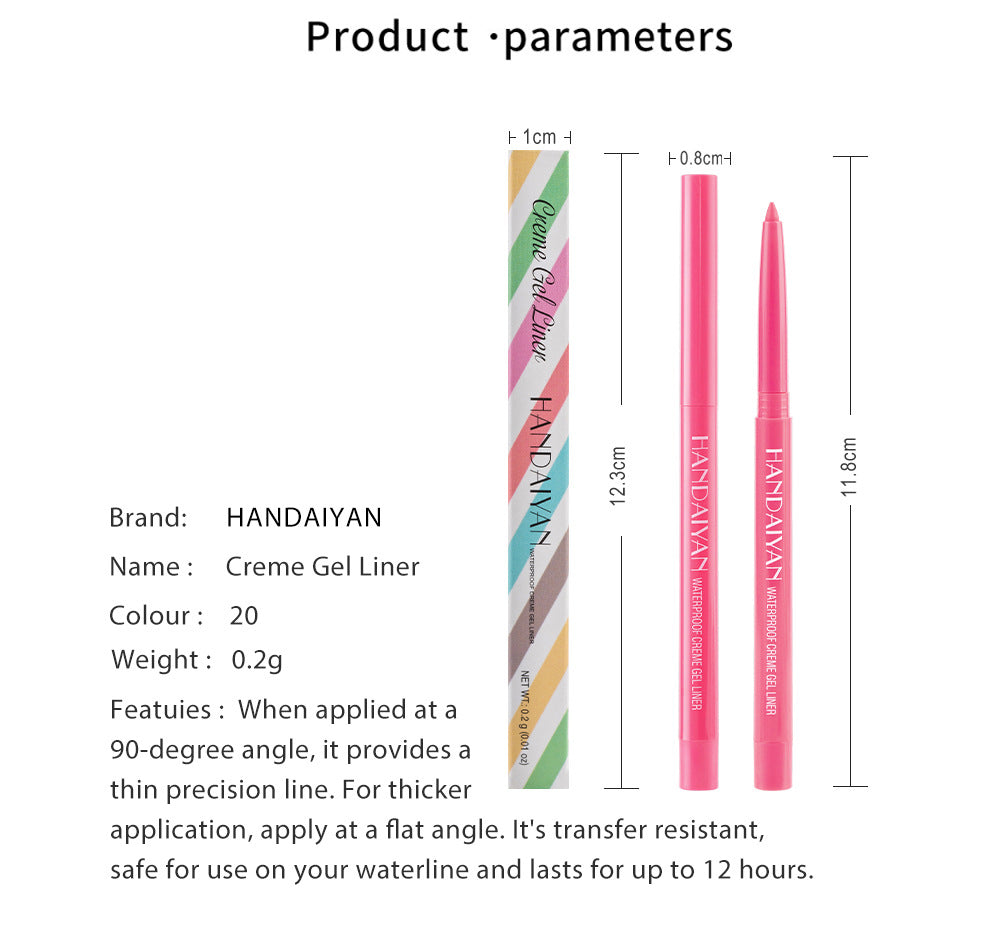 Crayon Eyeliner Nacré Mat Waterproof Ciel Étoilé - 20 Couleurs