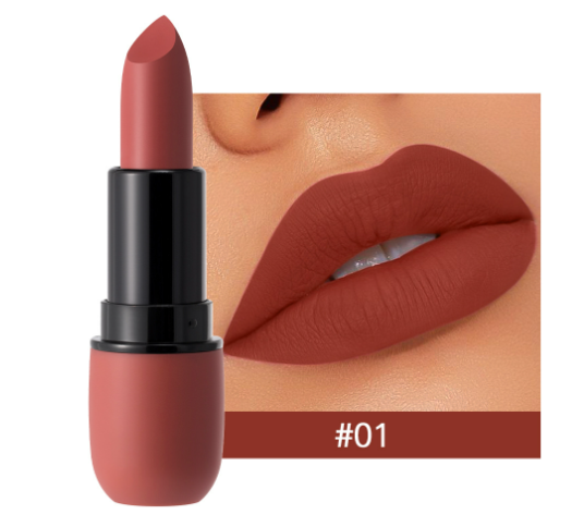 Rouge à Lèvres Velours Mat 6 Teintes - Waterproof & Longue Tenue