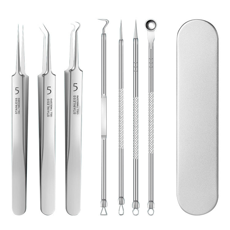 Set d'outils de précision pour l'extraction des boutons pour les soins de la peau