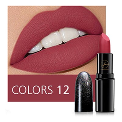 Rouge à Lèvres Mat Longue Tenue Effet Pailleté - 6 Styles