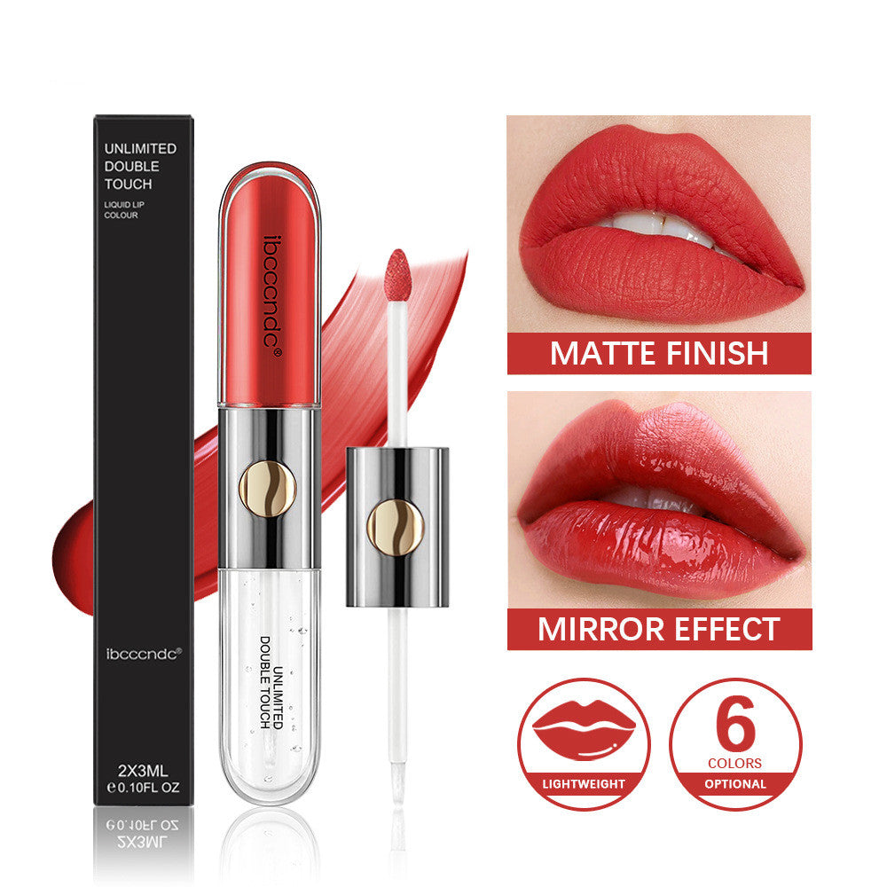 Laque Lèvres Mat Double Embout - Waterproof & Résistante à la Transpiration