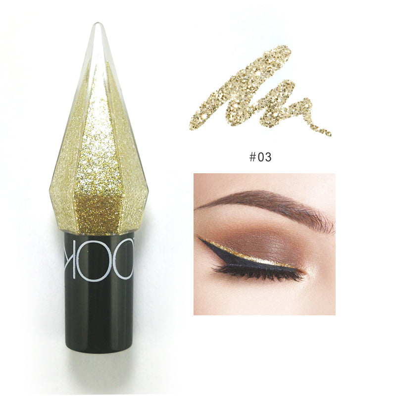 Eyeliner Liquide Métallique Étincelant avec Paillettes