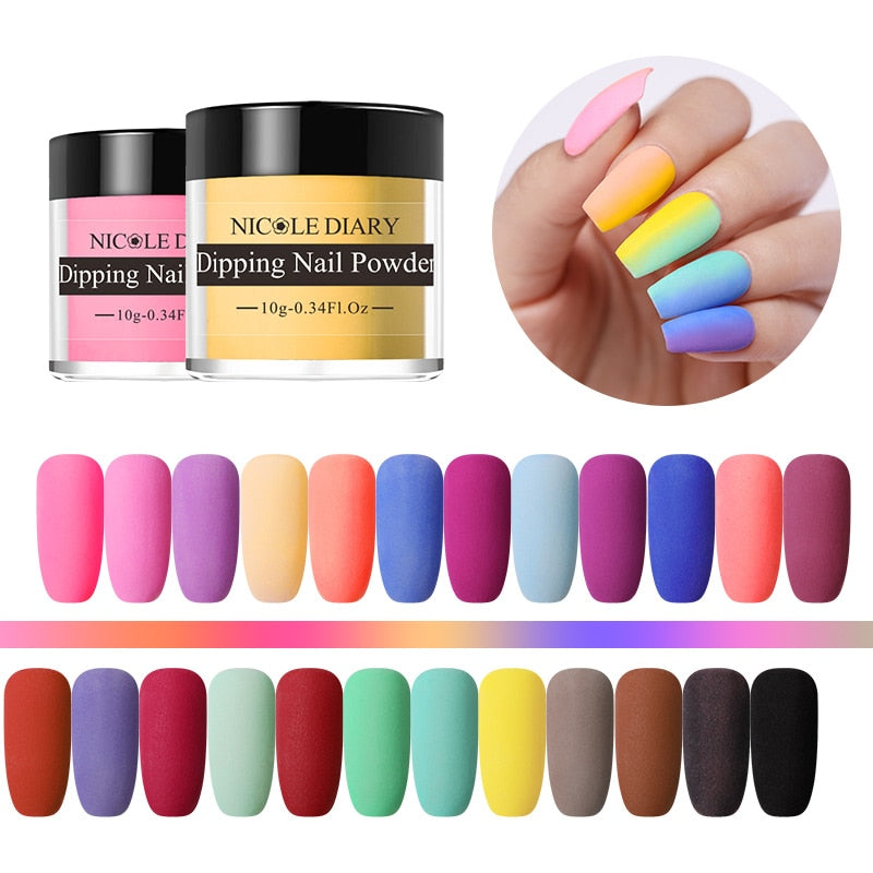 Poudre Ongles Mat NICOLE JOURNAL Automne/Hiver - 19 Teintes 10g