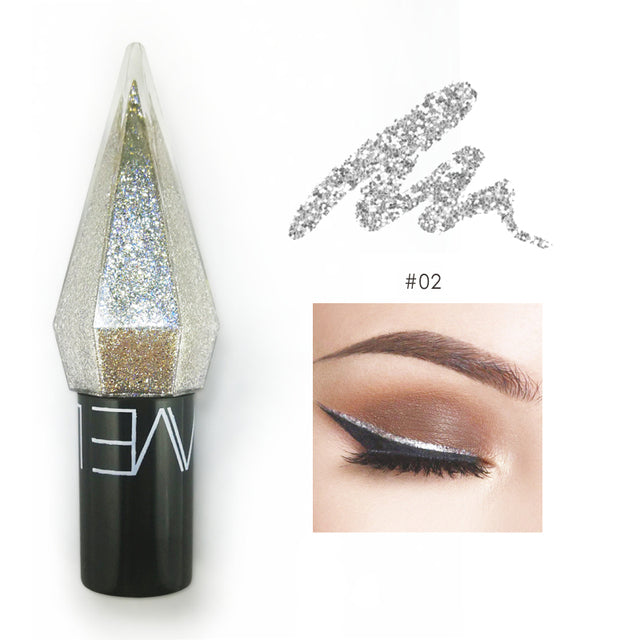 Eyeliner Liquide Métallique Étincelant avec Paillettes