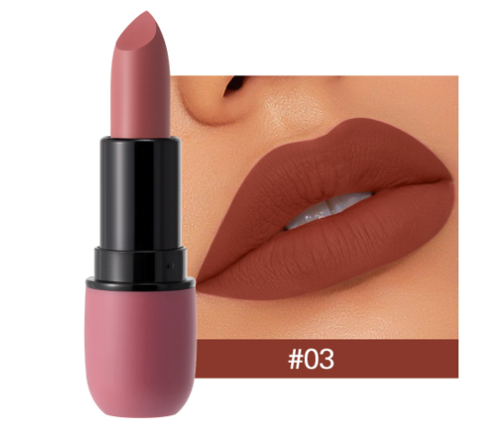 Rouge à Lèvres Velours Mat 6 Teintes - Waterproof & Longue Tenue