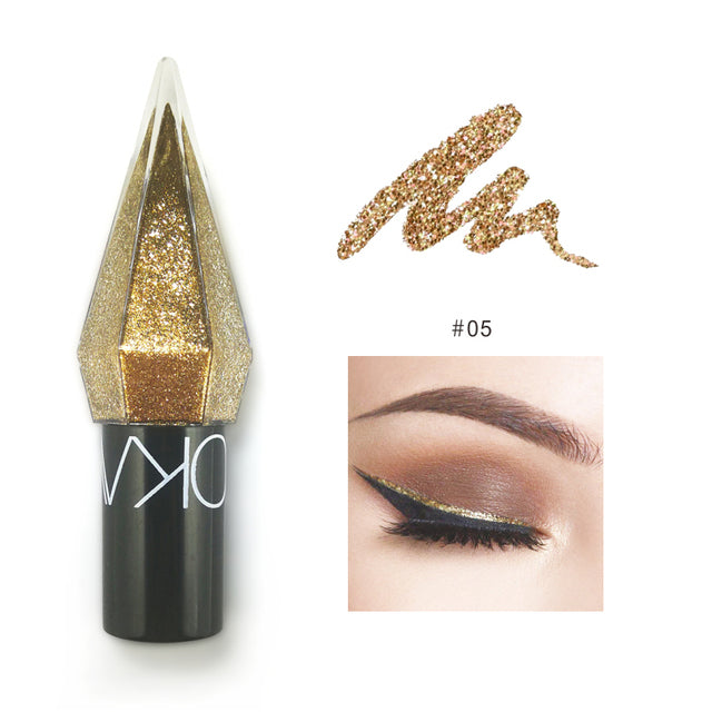 Eyeliner Liquide Métallique Étincelant avec Paillettes