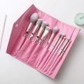 Set de 10 Pinceaux Maquillage Or Rose avec Pochette de Rangement