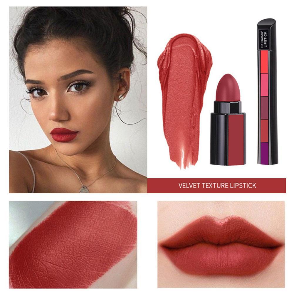 Coffret 5 Rouges à Lèvres Mat Velours - Formule Sans Transfert