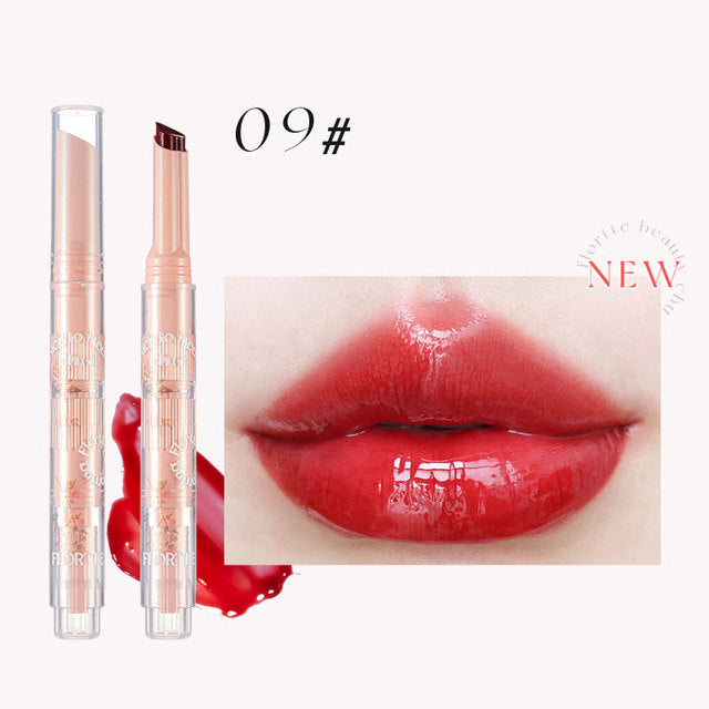 Crayon Rouge à Lèvres FLORTTE First Kiss Love Stick avec Miroir - 13 Teintes