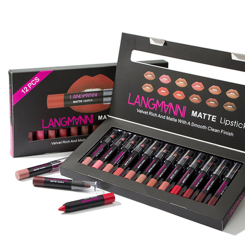 Coffret Rouge à Lèvres Mat Velours & Gloss Anti-Transfert