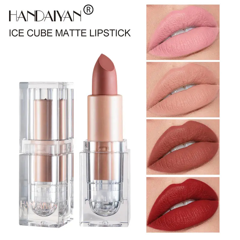 Rouges à Lèvres Mats Ice Nude - Collection 12 Couleurs Naturelles