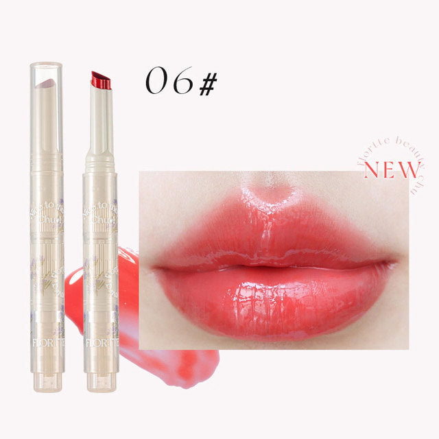 Crayon Rouge à Lèvres FLORTTE First Kiss Love Stick avec Miroir - 13 Teintes