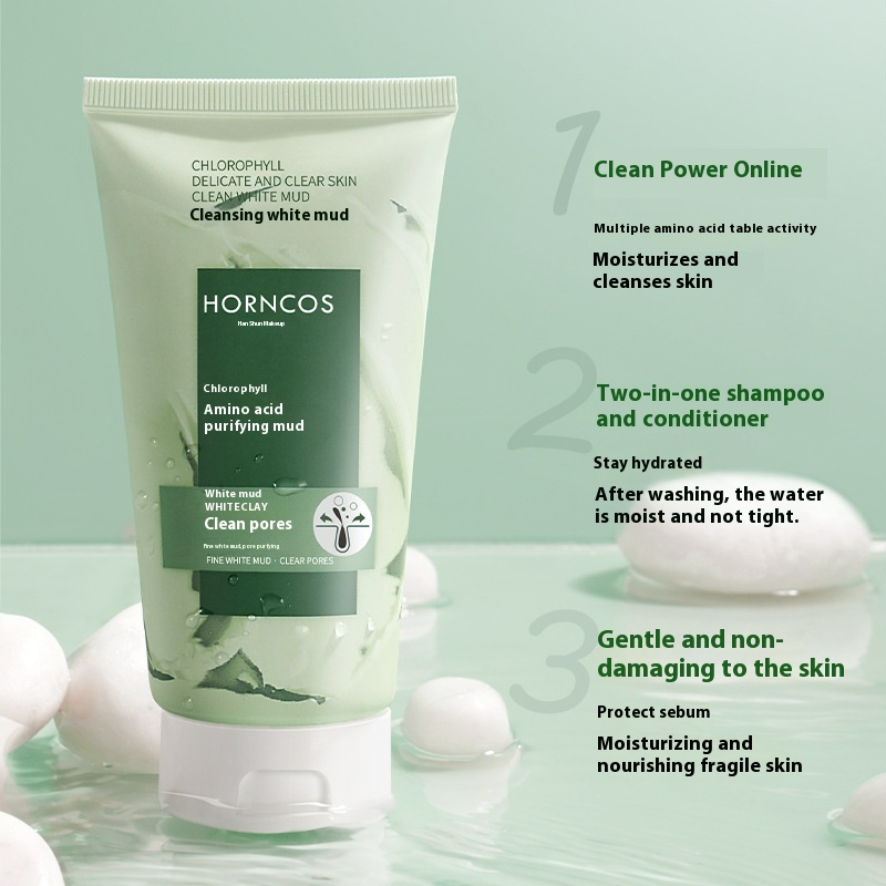 Nettoyant Visage aux Acides Aminés & Chlorophylle – Pores Resserrés 100g