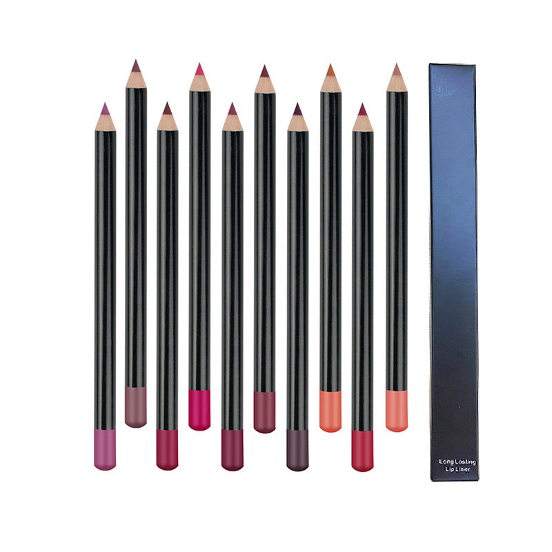 Crayons Contour Lèvres Waterproof Bois Noir - 12 Teintes 3g
