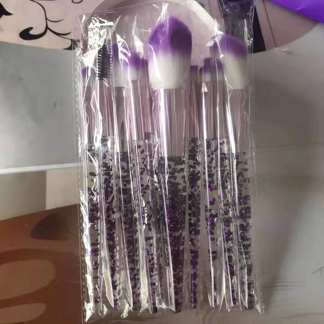 Ensemble de 10 pinceaux de maquillage pour beauté et mélange