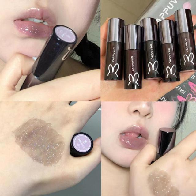 Gloss Jelly Lèvres Couleur Milk Tea - Soin Waterproof 8 Teintes