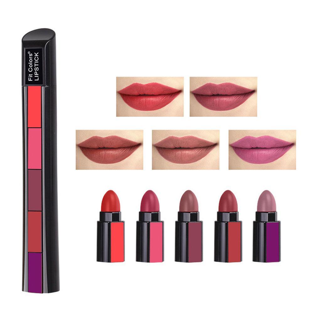 Coffret 5 Rouges à Lèvres Mat Velours - Formule Sans Transfert