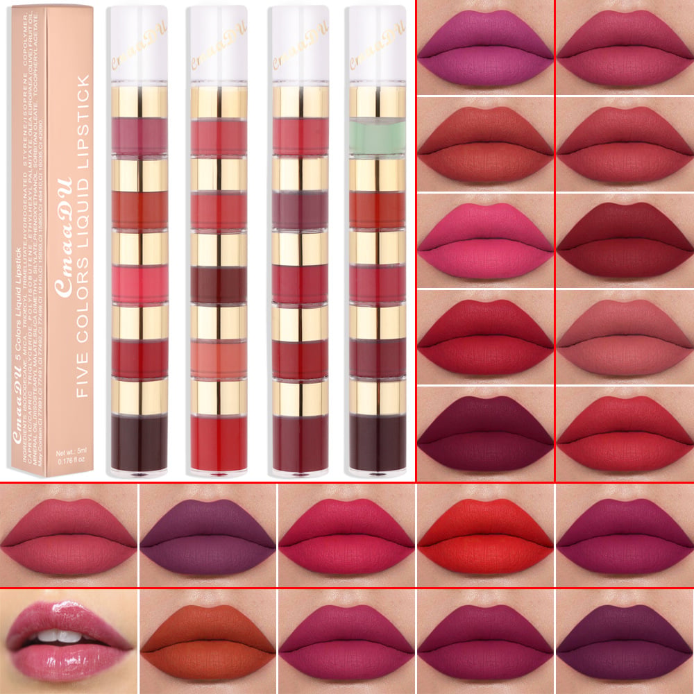 Gloss Lèvres Mat Waterproof Longue Tenue Design Bambou - 4 Teintes 5ml