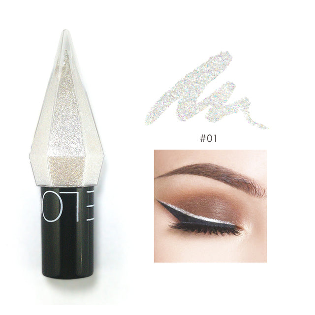 Eyeliner Liquide Métallique Étincelant avec Paillettes