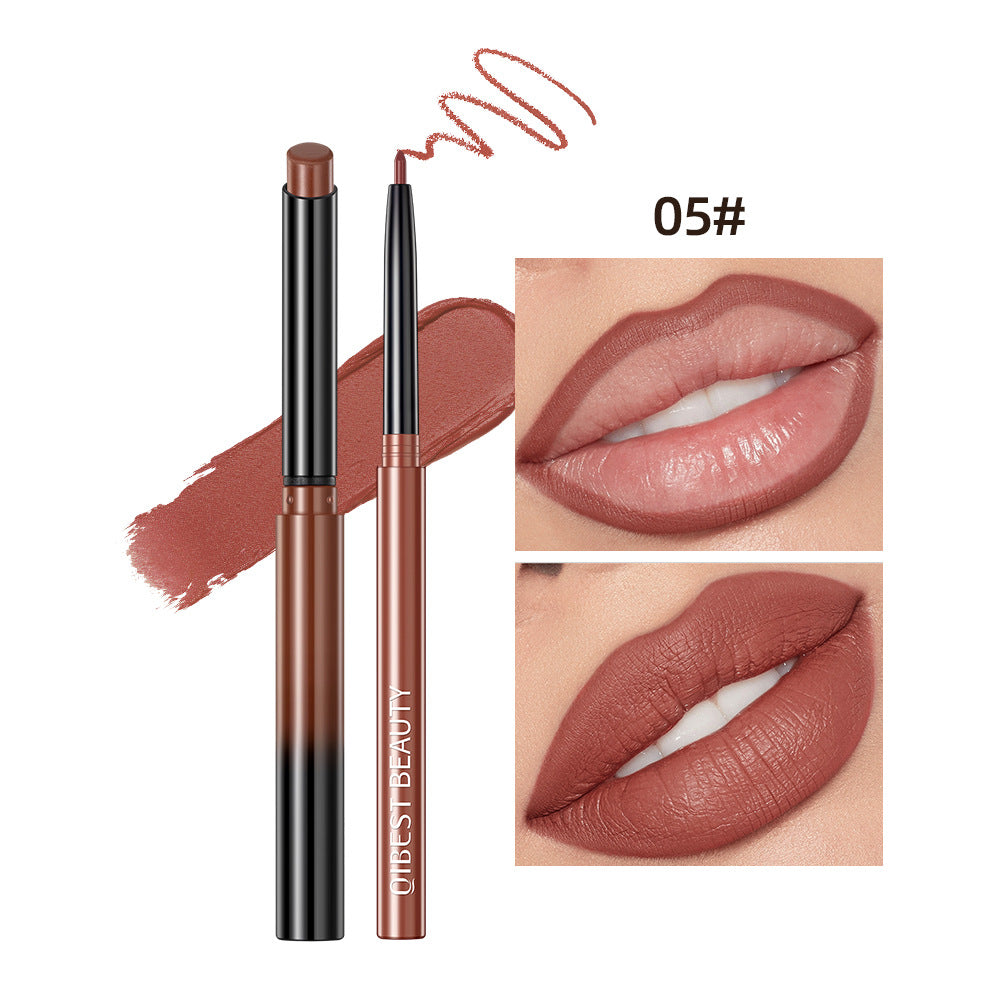 Set Crayons Contour Lèvres Mat Waterproof QIBEST - 12 Teintes Nude